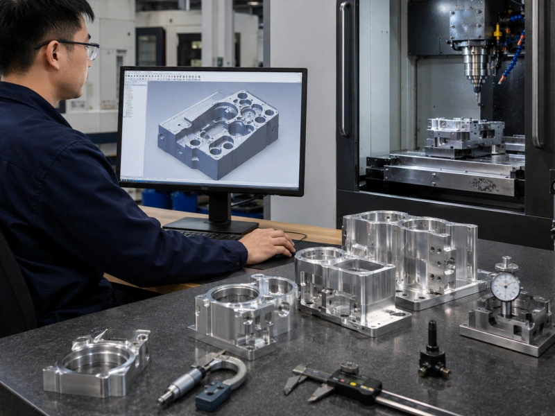 CNC milling order process from CAD review to machining inspection and shipping
