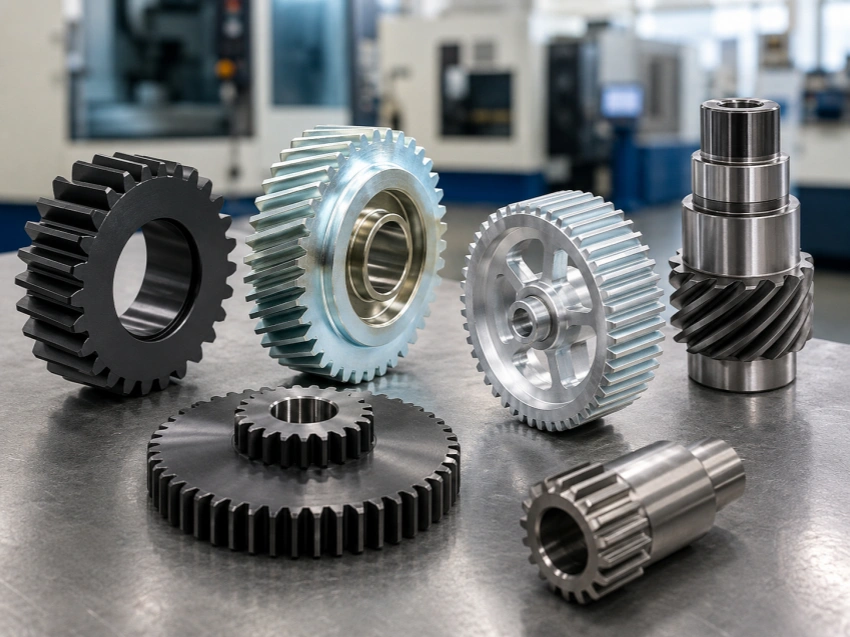 Surface finishing and heat treatment for custom CNC gears including black oxide zinc plating nickel plating anodizing and hardened steel gears