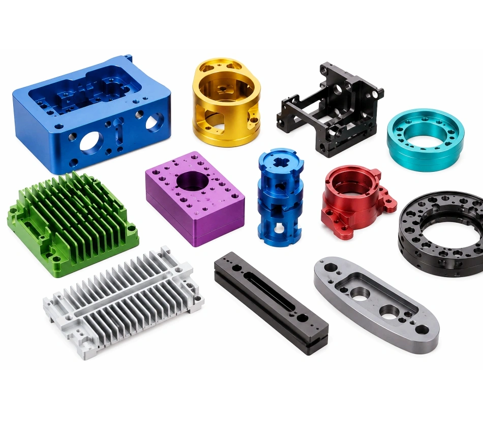 Anodized aluminum CNC machined parts with surface finishing