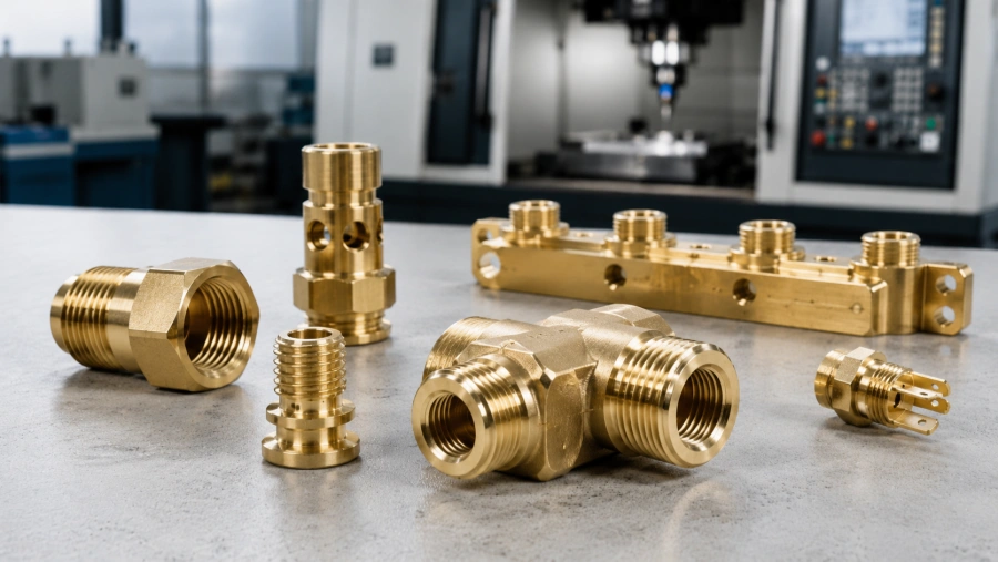 Custom CNC machined brass parts and fittings