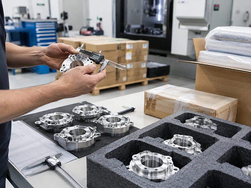 Inspection and export packing for CNC parts shipped to Germany