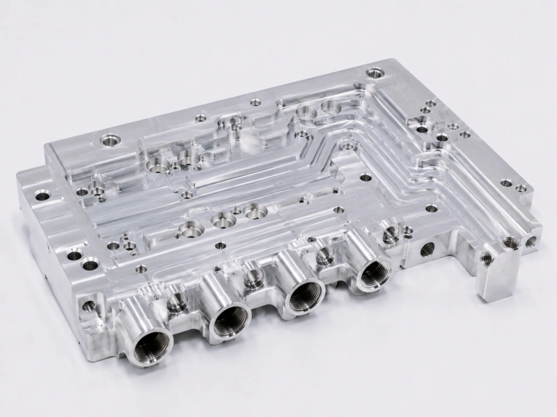 CNC machined liquid cooling manifold