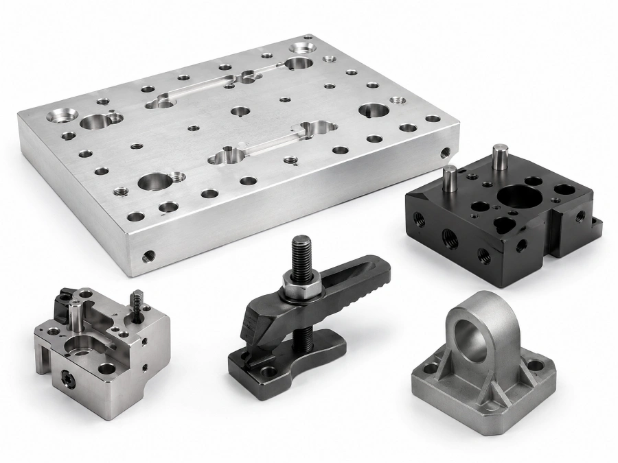 Automation fixture parts CNC machined for US small batch projects