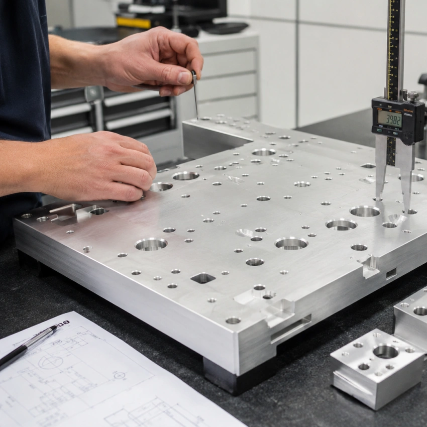 Automation fixture parts hole position inspection