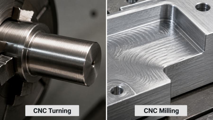 CNC turning and milling surface finish comparison
