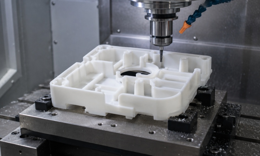 CNC machining thin wall engineering plastic part