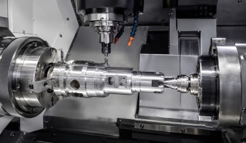 CNC mill-turn machining complex cylindrical component