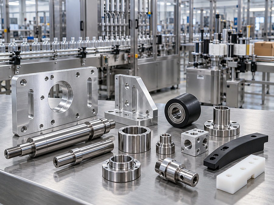 CNC machined parts for packaging machinery and automated packaging equipment
