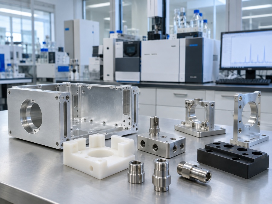 CNC machined components for laboratory equipment and scientific instruments