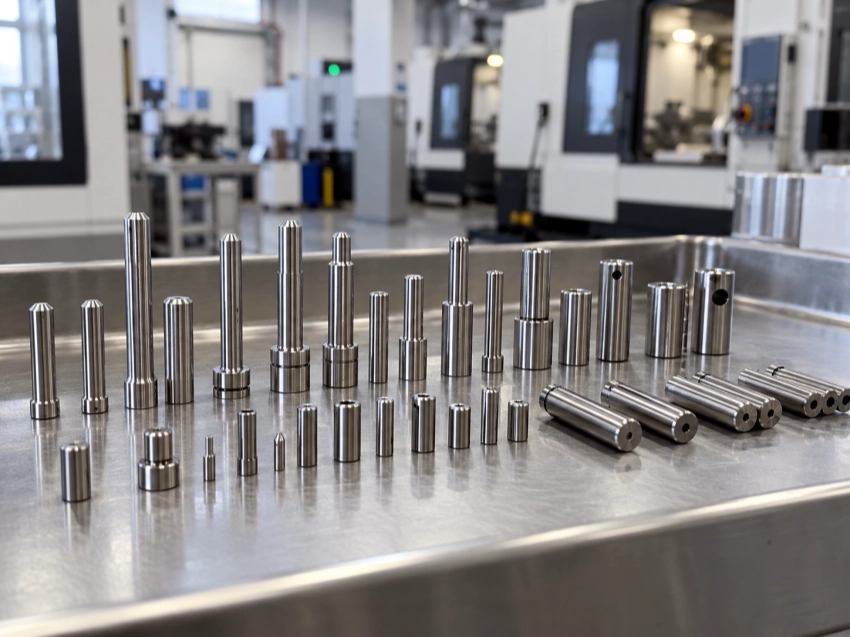 Swiss machined pins and dowels produced by CNCTAL